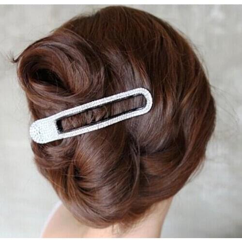 Womens Crystal Hairpin Rhinestone Hair Barrette Clip Hair Accessories