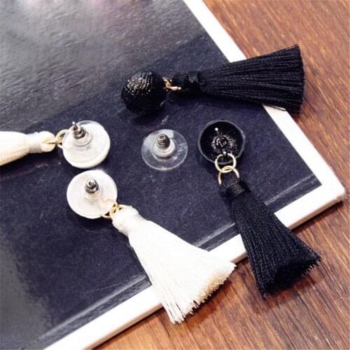 2018 Bohemia Fashion Ring Pearl Long Tassel Fringe Drop Dangle Earrings Women Gift Wedding Party Jewelry