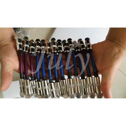 10cm hand-made monolithic electric guitar effector cable, 6.5 elbow 6.35 mono audio plug 90 degree big two core copper head