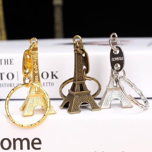 3pcs Torre Eiffel Tower Keychain For Keys Souvenirs Paris Tour Eiffel Keychain Key Chain Key Ring Decoration Key Holder