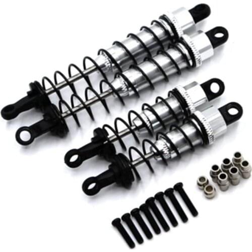 4PCS Aluminum Front & Rear Shock Absorber 0016 0017 Upgrade Parts For WLtoys 12428 12423 1/12 RC Car Crawler Short Course Truck