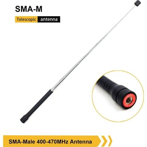 ANYSECU Telescopic SMA-Male UHF 400-470mHz Antenna for Baofeng 888S BF-888S BF888S TYT MD380 MD390 MD680 MD380G UHF Two Way Rad