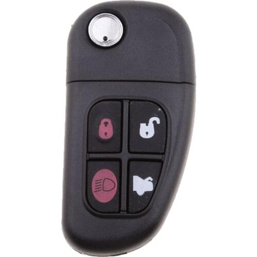 Car 4-Button Remote Key Fob Case Chip Complete Unit for Jaguar XJ XJR X S