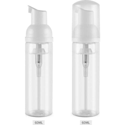 Free shipping 100pcs 60ml PET Transparent Cosmetic Soam Foam Pump Bottle, Dispenser Airless Foamer Bottle SN1666