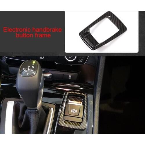 For BMW 2 series Gran tourer F46 218i 220i 2015-2019 carbon fiber Electronic handbrake button frame 1pc