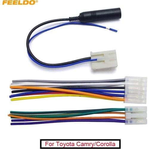 FEELDO 1Set Car Audio Stereo Wiring Harness Adapter Plug For Toyota/Scion Factory OEM Radio CD/DVD Stereo Harness #AM3186