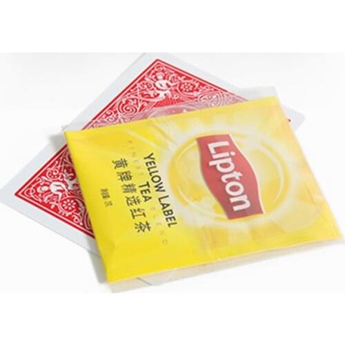 Card to Tea Bag Magic Tricks Playing Card Appearing in Tea Bag Funny Kid Toys Party Magic Accessories Puzzle Children magia