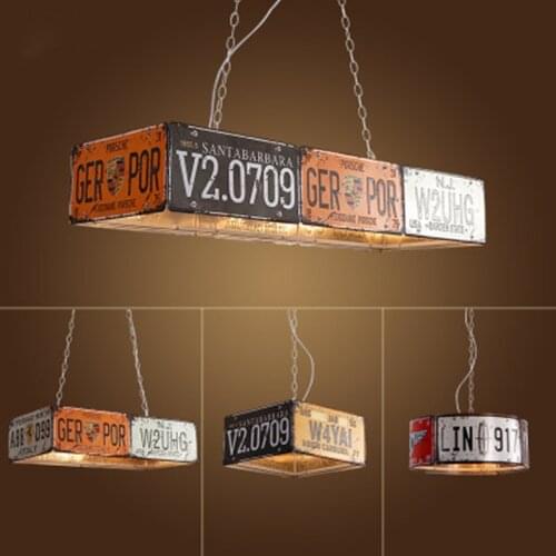 Retro loft wrought iron personality American bar restaurant net coffee wrought iron creative license Industrial style chandelier