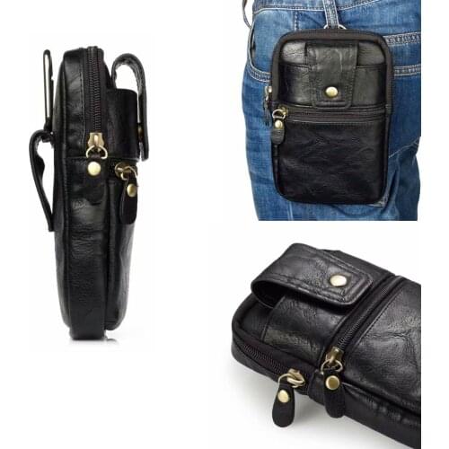 Waistband Hook Loop Belt Clip Leather Phone Case Dual Pouch For Moto M/G5S/G5S Plus/Z2 Play/E4 Plus/G5 Plus/Z Play/G4 Plus