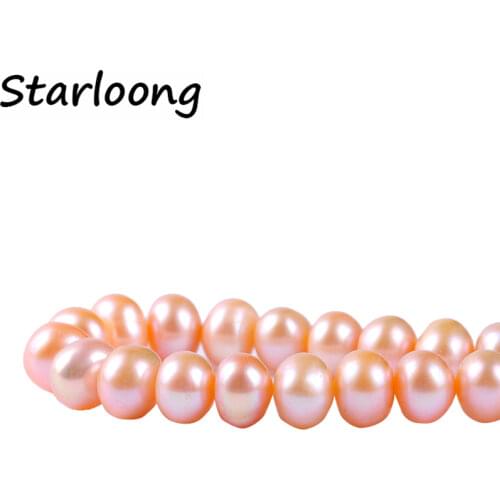 1pack/lot 7-8mm AA quality round rondelle Natural freshwater Pearl spacer Loose Beads DIY for Jewelry bracelet necklace