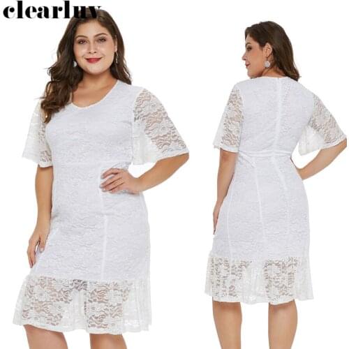 Lace Prom Dress Short Knee-Length Vestidos De Gala T028 2019 Plus Size Half-sleeve Dresses Women Party Night Elegant Prom Gowns