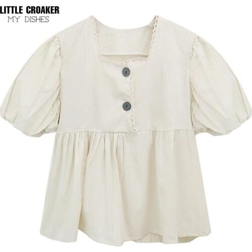 Свободные блузки Little croaker China At AliExpress