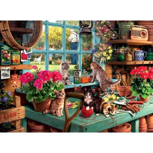 Curious cat The wooden puzzle 1000 pieces ersion jigsaw puzzle white card adult childrens educational toys
