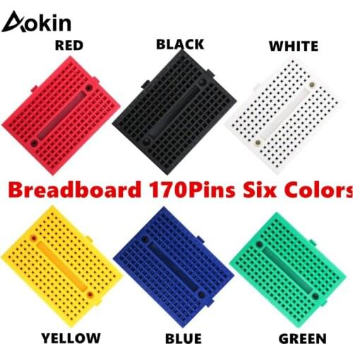 Breadboard 170 points Mini Solderless Prototype Experiment Test Breadboard 170 Tie-points 35*47*8.5mm for arduino diy kit