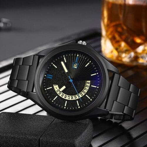 2021 New Fashion Mens Watches with Stainless Steel Top Brand Luxury Sports Quartz Watch Men Relogio Masculino