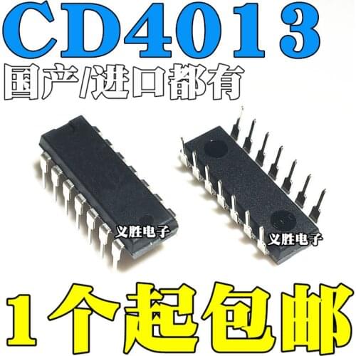 New and original CD4013BE DIP14 Set and reset the trigger/logic IC chip DIP - 14 from type D flip-flop upright, presupposition