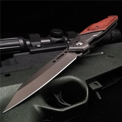 20CM (7.9') 58HRC Folding Knife Pipe Cutter Pocket Knives Tactical Knife Survival Hunting 8Cr15 Steel Blade EDC Knife with Clip