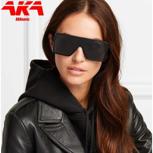 AKAgafas 2021 Oversized Sunglasses Women Luxury Brand Designer Square Women Sunglasses Gradient Mirror Vintage Oculos De Sol
