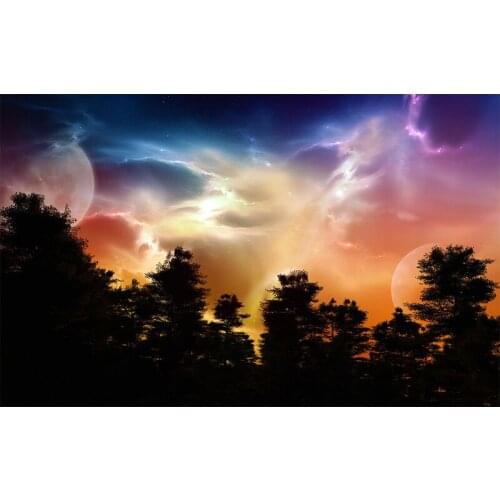 Full Round drill 5D DIY Diamond embroidery Landscape Sunset Diamond Painting Cross Stitch Rhinestone Mosaic decoration