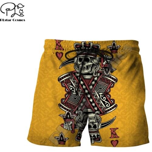 PLstar Cosmos Satan Devil Ghost Gothic Skull Funny Streetwear Men/Women 3DPrint Unisex Summer Casual Shorts Beach Short Pants A1
