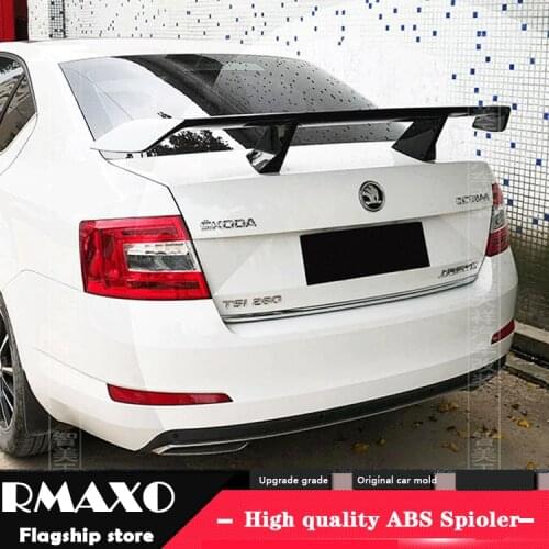 For Skoda Octavia Sedan Universal TF Spoiler 2006-2018 Octavia Spoiler ABS plastic Material Car Rear Wing Color Rear Spoiler