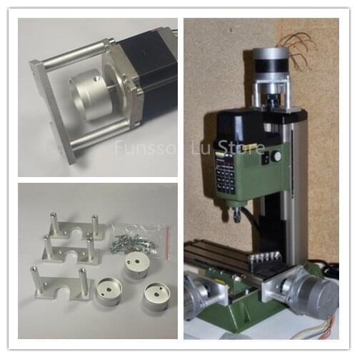 CNC machine parts PROXXON MF70 Nema 23 stepper MOTOR MOUNTING KIT Silver Color