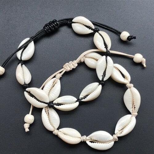 Sandals Ladies Summer New 2021 Beach Accessories Bracelet on the Leg Boho Jewelry Womens Anklet Ankle Band Shell Bracelet