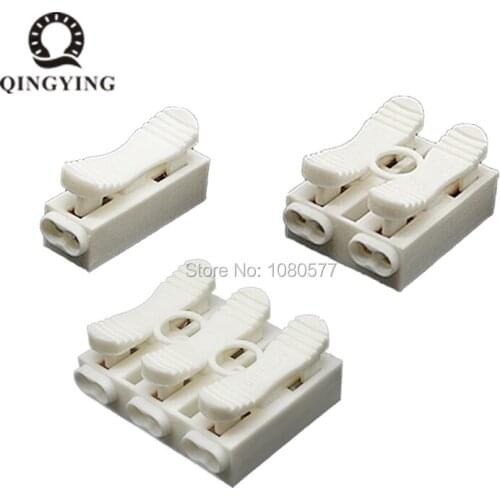50pcs Push Quick Cable Connector Wiring Terminals 1pin 2pin 3pin no need soldering Spring Terminal For Wire Easy Connecting