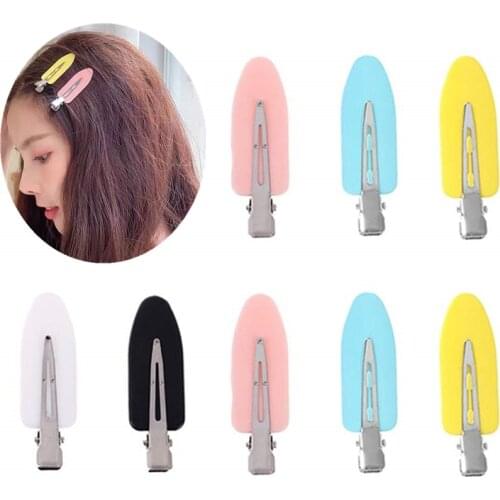 6pcs Makeup No Crease Hair Clip No Bend Seamless Barrette No Mark Pin Curl Hair Clip Salon Styling Fixed Accessories