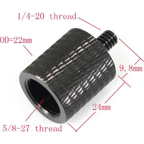 Aluminum Alloy 5/8 to 1/4 Adapter Screws Microphone Bracket Conversion Level Three Tripod Adapter Mic Converter