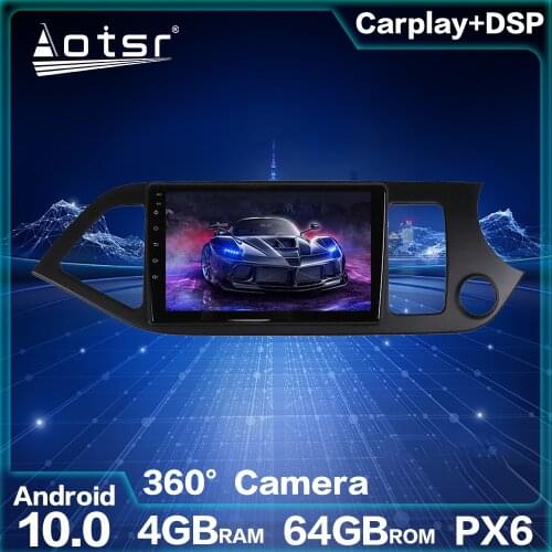 Car Multimedia Screen Car Radio GPS Navigation For KIA Morning 2011-2016 Android Screen Android 10.0 64GB Auto Stereo Head Unit
