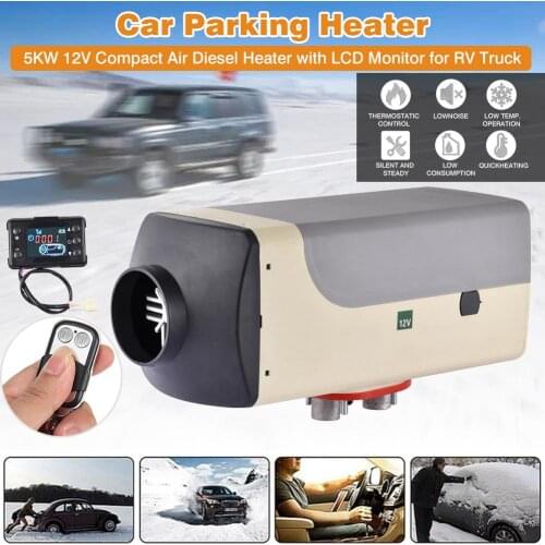 12V 5KW Car Heater LCD Display Remote Control Diesel Air Heater Automobile Air Heater Low Fuel Consumption for Car Bus Truck