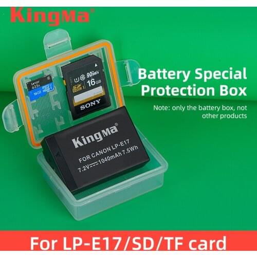 KingMa 10PCS LP-E17 Battery Case Battery Holder Storage Box For Canon LP-E17 Battery EOS RP M3 M5 M6 760D 750D 800D 850D 77D