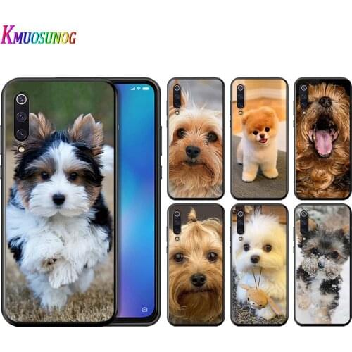 Terrier Yorkie Dog For Xiaomi Mi Poco X3 NFC Note 10 Ultra 5G 9 9T SE 8 A3 A2 A1 5X 6X Play F1 Lite Black Phone Case