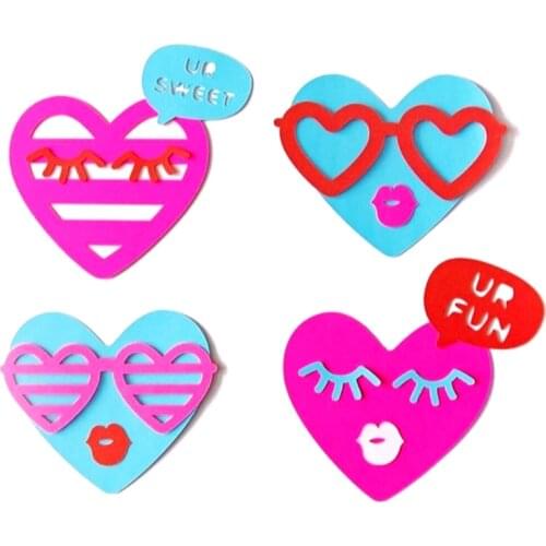 F2TE Love Eye Lashes Carbon Steel Cutting Dies DIY Scrapbooking Photo Album Embossing Paper Cards Making Stencil Decorative