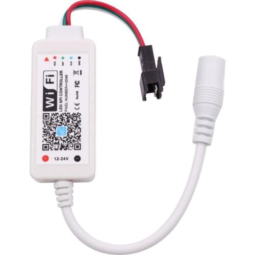 Smart WiFi Controller WS2811 Controller APP Voice Remote Control For Addressable RGB LED Strip 12V 24V LED Pixel String Light