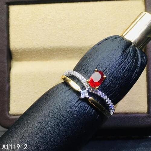 KJJEAXCMY fine jewelry natural Ruby 925 sterling silver new gemstone women ring support test lovely