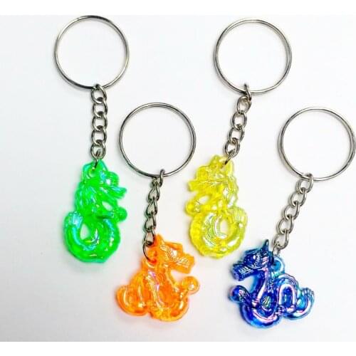 2 pcs Chinese Dragon with keychain 534 Charms Fashion Girl Kid birthday party favor Pinata Cake Topper Decoration DIY Home Craft