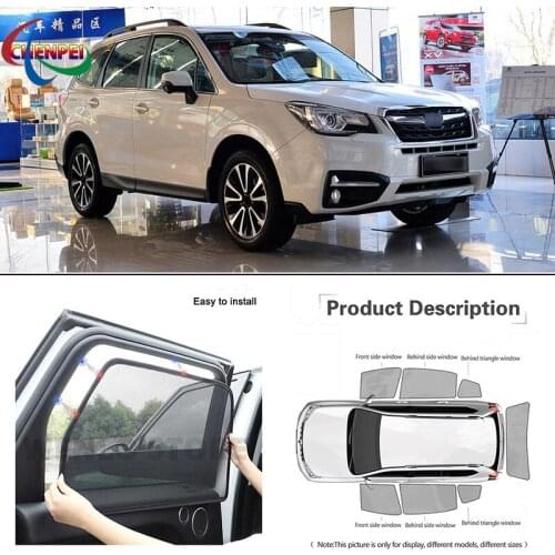 For Subaru FORETER 2013-2018 Car Full Side Windows Magnetic Sun Shade UV Protection Ray Blocking Mesh Visor Car Accessories