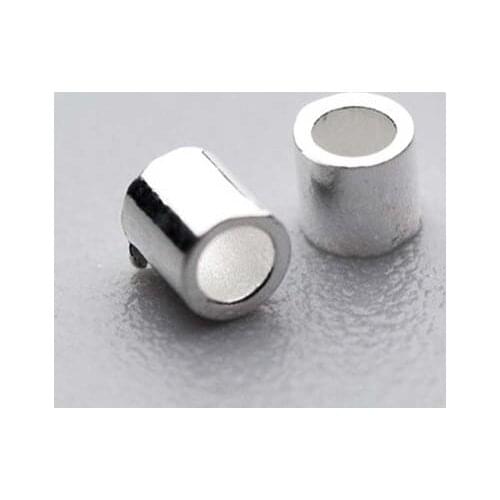 20pcs/lot Small 925 Sterling Silver Spacer Beads Handmade Bracelets Choker Charm Silver Mini Beads Accessories DIY Jewelry Make