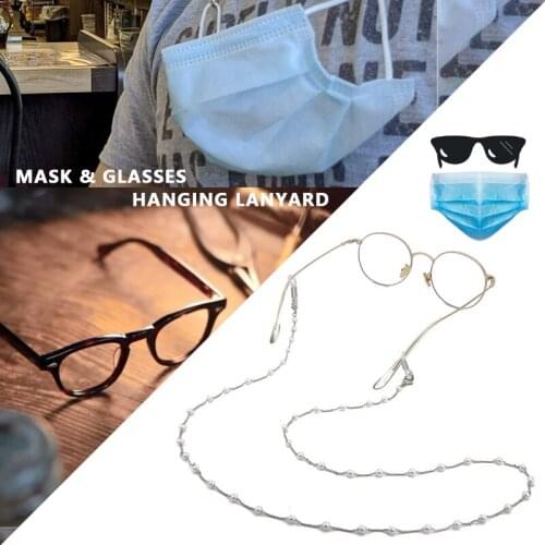 80cm Mask Glasses Hanging Neck Chains Cord Lanyard Holder Necklace Chain Strap Retainer Metal Reading Home Organizer Supplies