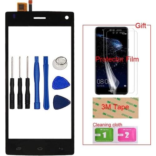 Mobile Front TouchScreen For Fly FS452 Nimbus 2 Touch Screen Glass Digitizer Panel Sensor Tools Protector Film Tape