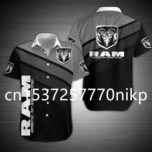 2021 Spring&Summer New RAM Mens Shirt High Quality Button Cardigan Harajuku Oversized T-shirt 3D Anime Casual Mens Clothing