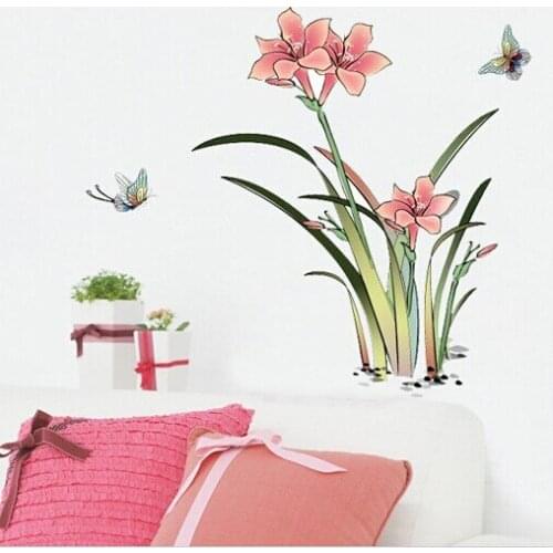 Children Sweet Bedroom Living Room Sofa Tv Setting Glass Decorative Murals Adhesive Stickers Landscape Student Gel Sticker 2021