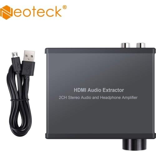 Neoteck HDMI to HDMI With RCA 3.5mm Audio Extractor with Volume Control Support 4K 3D HDMI Audio Splitter Adapter For DVD HDTV