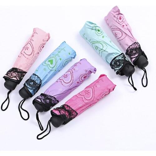 New folding vinyl lace umbrella outdoor UV-proof clear umbrella creative umbrella parasol lace umbrella