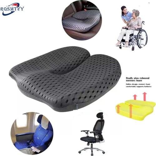 Non-Slip Memory Foam Seat Cushion For Back Pain Coccyx Orthopedic Car Office Chair Wheelchair Support Tailbone Sciatica Relief