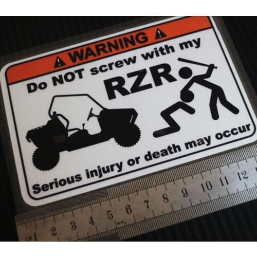 1PCS moto car Styling Decals For DONT TOUCH MY rzr atv utv Reflective stickers