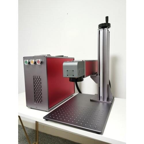20W Raycus brand Nameplate laser marking machine for metal stainless stell fiber laser marking machine with rotary