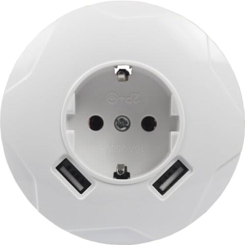 2019 new USB Wall Socket Free shipping Double USB Port 5V 2A usb wall outlet high quality usb murale steckdose F03